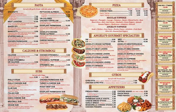 Menu photo 1 Angelo's Pizza Smithfield, NC Menu photo 1 Angelo's Pizza Smithfield, NC