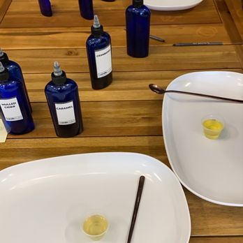 The Candle Studio - Table area, mixing our scents together - Candle Stores Near Me - Beachwood, Ohio