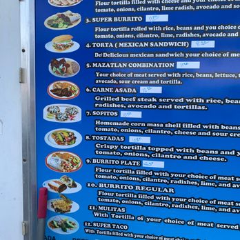 Taqueria Mazatlan - Menu - Food Trucks Near Me Taqueria Mazatlan - Menu - Food Trucks Near Me