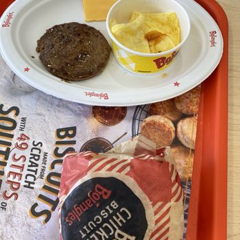 Bojangles - Chicken Biscuit and Sausage Egg & Cheese Biscuit deconstructed with no biscuit - Fast Food Near Me - Clermont, Florida