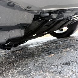 Rigged skid plate with zip ties Rigged skid plate with zip ties