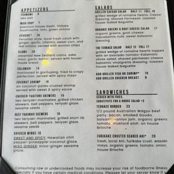 The Terrace - Menu - Asian Fusion Near Me - Hanalei, Hawaii The Terrace - Menu - Asian Fusion Near Me - Hanalei, Hawaii