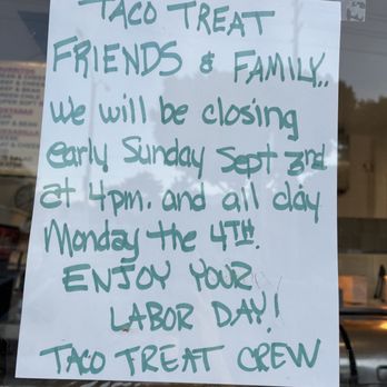 Taco Treat - 8/31/2023 - Mexican Near Me - Arcadia, California Taco Treat - 8/31/2023 - Mexican Near Me - Arcadia, California