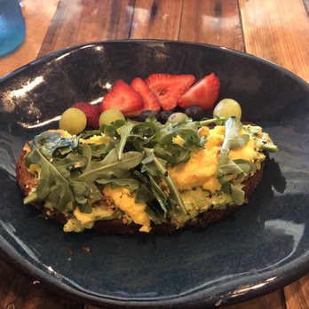 Marinade On Main - Avocado toast with eggs made your way (he chose scrambled) - American Near Me - Ramona, California Marinade On Main - Avocado toast with eggs made your way (he chose scrambled) - American Near Me - Ramona, California