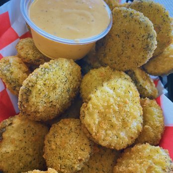 Off the Wall Sandwich - Fried Pickle Chips - Burgers Near Me - Blasdell, New York Off the Wall Sandwich - Fried Pickle Chips - Burgers Near Me - Blasdell, New York