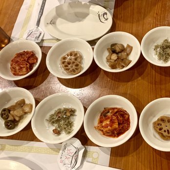 Ho Ho Restaurant - each person got their own set of the same 4 banchan. Generous amount so was sorry to leave so much left. Kimchi is spicy here. - Korean Near Me - East Rutherford, New Jersey Ho Ho Restaurant - each person got their own set of the same 4 banchan. Generous amount so was sorry to leave so much left. Kimchi is spicy here. - Korean Near Me - East Rutherford, New Jersey