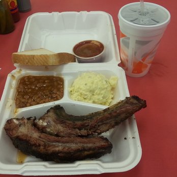 Hog Heaven BBQ - Beef Rib Blue Plate included drink $8 - Barbeque Near Me - Laurel, Mississippi Hog Heaven BBQ - Beef Rib Blue Plate included drink $8 - Barbeque Near Me - Laurel, Mississippi