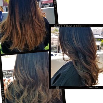 The Loft Salon - Special formula to take away the brassy look! Top Photo: Before Bottom/Far Right Photos: After - Hair Salons Near Me - Redondo Beach, California The Loft Salon - Special formula to take away the brassy look! Top Photo: Before Bottom/Far Right Photos: After - Hair Salons Near Me - Redondo Beach, California