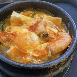 A4 Spicy Seafood Soft Tofu Soup (ordered mild and it was great!)