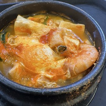 Yea's Kitchen - A4 Spicy Seafood Soft Tofu Soup (ordered mild and it was great!) - Korean Near Me - Jericho, New York Yea's Kitchen - A4 Spicy Seafood Soft Tofu Soup (ordered mild and it was great!) - Korean Near Me - Jericho, New York