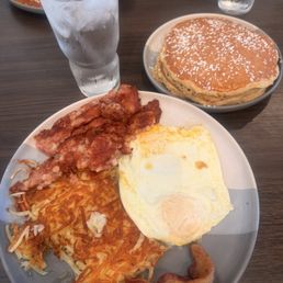 Corned Beef Hash and pancakes Corned Beef Hash and pancakes
