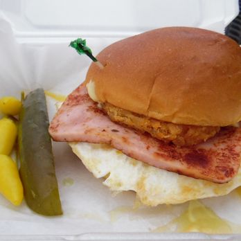 Dollis Breakfast - Ham&Egg Sandwich *Over medium egg with hollandaise - Breakfast & Brunch Near Me - Covina, California