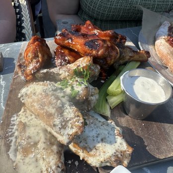 Stone Bar & Kitchen - Parm Garlic + BBQ Chicken Wings - Sports Bars Near Me - Columbus, Ohio Stone Bar & Kitchen - Parm Garlic + BBQ Chicken Wings - Sports Bars Near Me - Columbus, Ohio