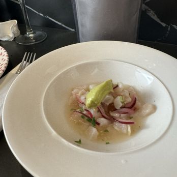 Uvedoble - Swordfish ceviche. Perfect amount of fish, red onion, and acidity - Tapas/Small Plates Near Me - Malaga, Massachusetts