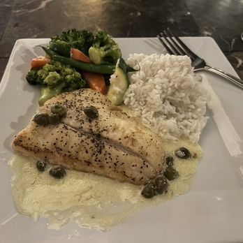 La Frite Belgian Bistro - Pan seared halibut. - Belgian Near Me - San Antonio, Texas La Frite Belgian Bistro - Pan seared halibut. - Belgian Near Me - San Antonio, Texas