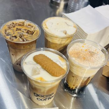 Goose Coffee - Kinako and Mont Blanc were my favorites, Biscoff is not super sweet and Goose is good but standard - Coffee & Tea Near Me - Rancho Cucamonga, California