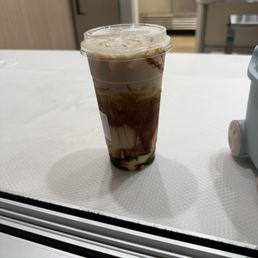 Brown sugar milk tea with pudding Brown sugar milk tea with pudding
