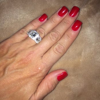 The Nail Nest - Beautiful red gel mani :) love it! Thanks Dominic - Nail Salons Near Me - Orange, California