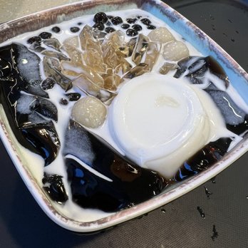 Meet Fresh - ICY GRASS JELLY ($10.25) + Almond Jelly ($1.25) - Desserts Near Me - San Mateo, California Meet Fresh - ICY GRASS JELLY ($10.25) + Almond Jelly ($1.25) - Desserts Near Me - San Mateo, California