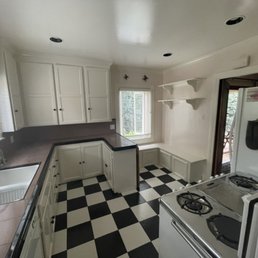 Finished kitchen thanks to Jose Gomez and Moises Rivera at Partnership Painting