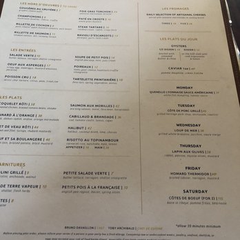Bullion - Menu - French Near Me - Dallas, Texas