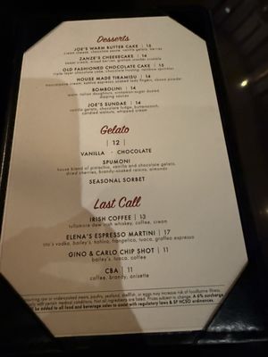 Menu photo 8 Original Joe's San Francisco, CA