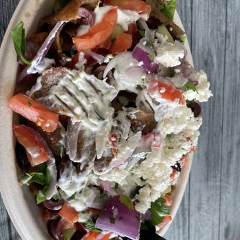 Greek Eats - Beef & lamb gyro salad with the works - Greek Near Me - Brick, New Jersey