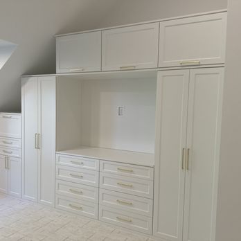 Closet Factory - We added this wall unit to the primary bedroom for storage and beauty. - Home Organization Near Me - Wilmington, Massachusetts