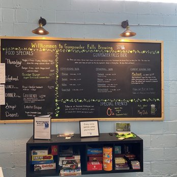 Gunpowder Falls Brewing - Specials - Breweries Near Me - New Freedom, Pennsylvania