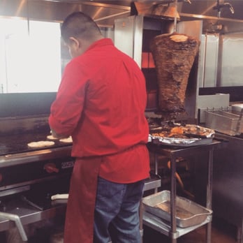 Fox Fuels Tacos and More - That's the Trompo (pork) meat hanging. Reminds me if Brazilian steakhouse. - Gas Stations Near Me - Dallas, Texas