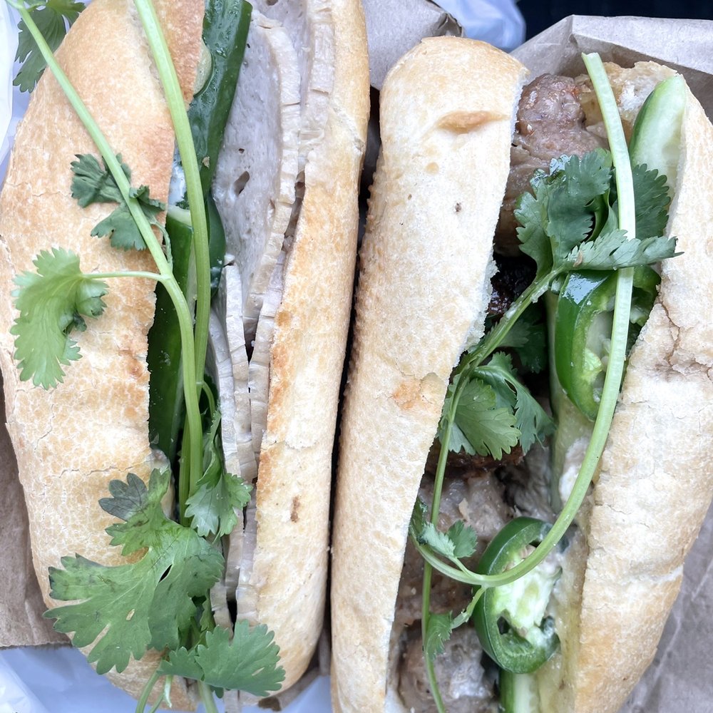 Banh Mi Cha Lua and Banh Mi Xiu Mai. Banh Mi Cha Lua and Banh Mi Xiu Mai.