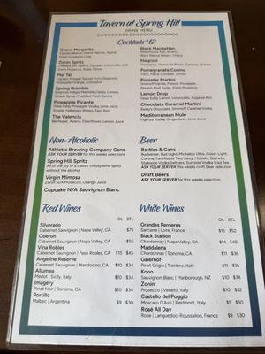 Menu photo 3 The Tavern at Spring Hill Mansfield, CT