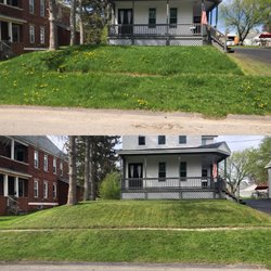 Dockstader Landscaping - Overgrown yard that we took care of. Neighbors and tenants were impressed with our quality of work and perfection.