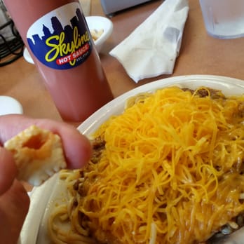 Skyline Chili - Make yourself a cracker bomb. Poke a hole and squeeze in the hot sauce. - Fast Food Near Me - Fayetteville, Ohio Skyline Chili - Make yourself a cracker bomb. Poke a hole and squeeze in the hot sauce. - Fast Food Near Me - Fayetteville, Ohio