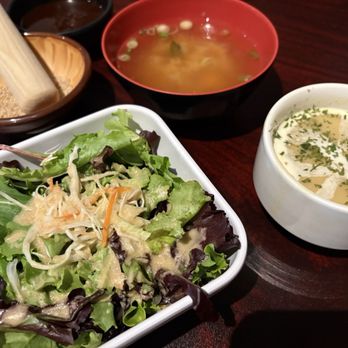 Midoh Rowland Heights - Salad, miso or corn soup - Japanese Curry Near Me - Rowland Heights, California