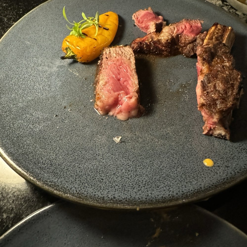 Ambra - We ordered it Med and the center part of most of the cut of the Ribeye was rare. - Steakhouses Near Me - Mcallen, Texas Ambra - We ordered it Med and the center part of most of the cut of the Ribeye was rare. - Steakhouses Near Me - Mcallen, Texas