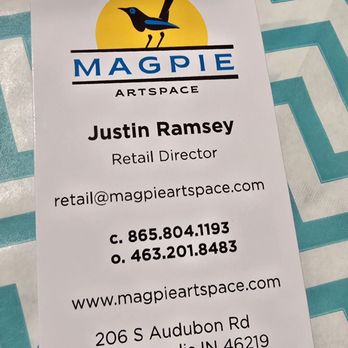 Magpie Artspace - Business card - Art Galleries Near Me - Indianapolis, Indiana