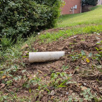 Simply Gutters - Pipe that was not buried - Gutter Services Near Me - Nashville, Tennessee Simply Gutters - Pipe that was not buried - Gutter Services Near Me - Nashville, Tennessee
