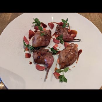 L'Abattoir - Quail with strawberry sauce - French Near Me - Vancouver, British Columbia L'Abattoir - Quail with strawberry sauce - French Near Me - Vancouver, British Columbia