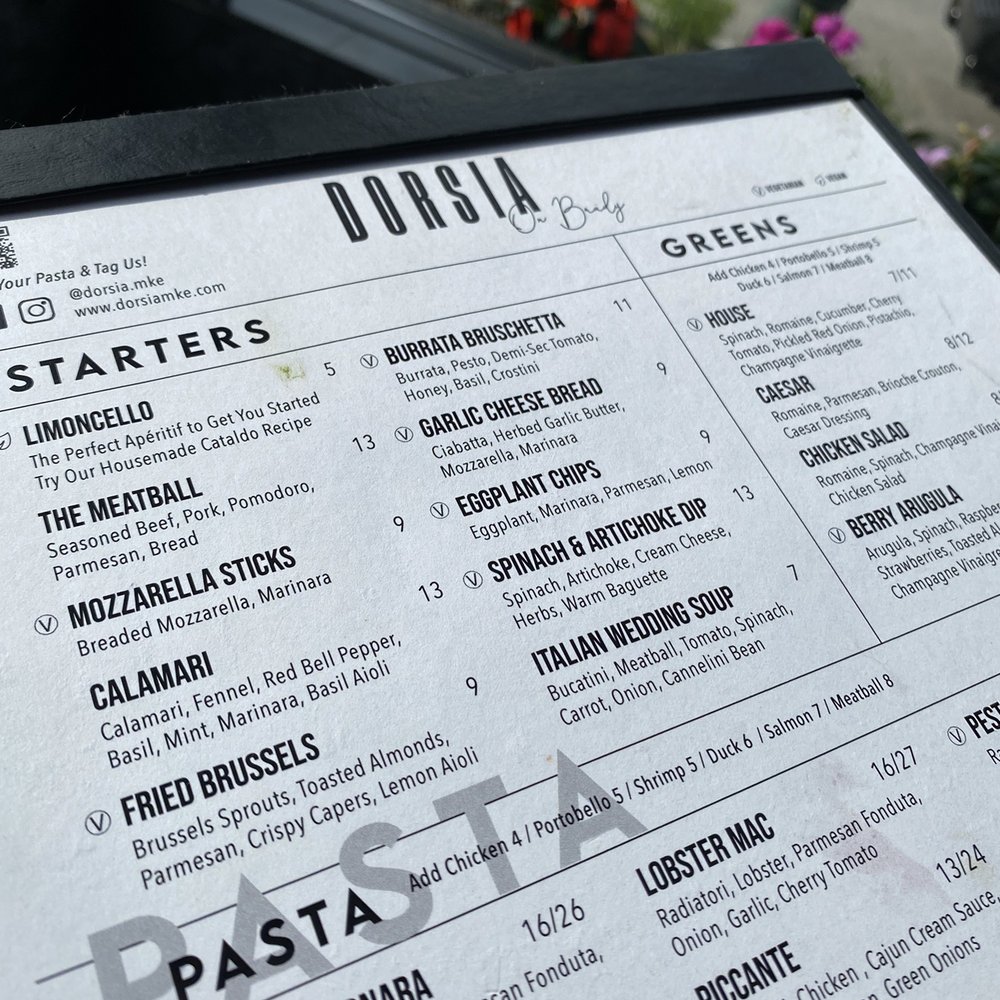 Partial menu