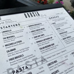 Partial menu
