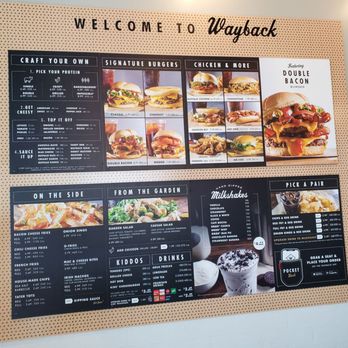 Wayback Burger - Menu. It would be nice if it said what ingredients were on each item. - Burgers Near Me - Universal City, Texas Wayback Burger - Menu. It would be nice if it said what ingredients were on each item. - Burgers Near Me - Universal City, Texas