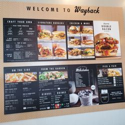 Wayback Burger - Menu. It would be nice if it said what ingredients were on each item.