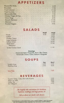 Menu photo 4 Villa Capri Altoona, PA
