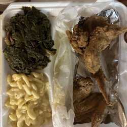 Broad Street Takeout - 3-pc wings with collards, Mac-n-cheese