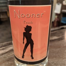 a bottle of nooner peach wine