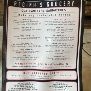 Regina's Grocery - Menu - Grocery Near Me - Brooklyn, New York