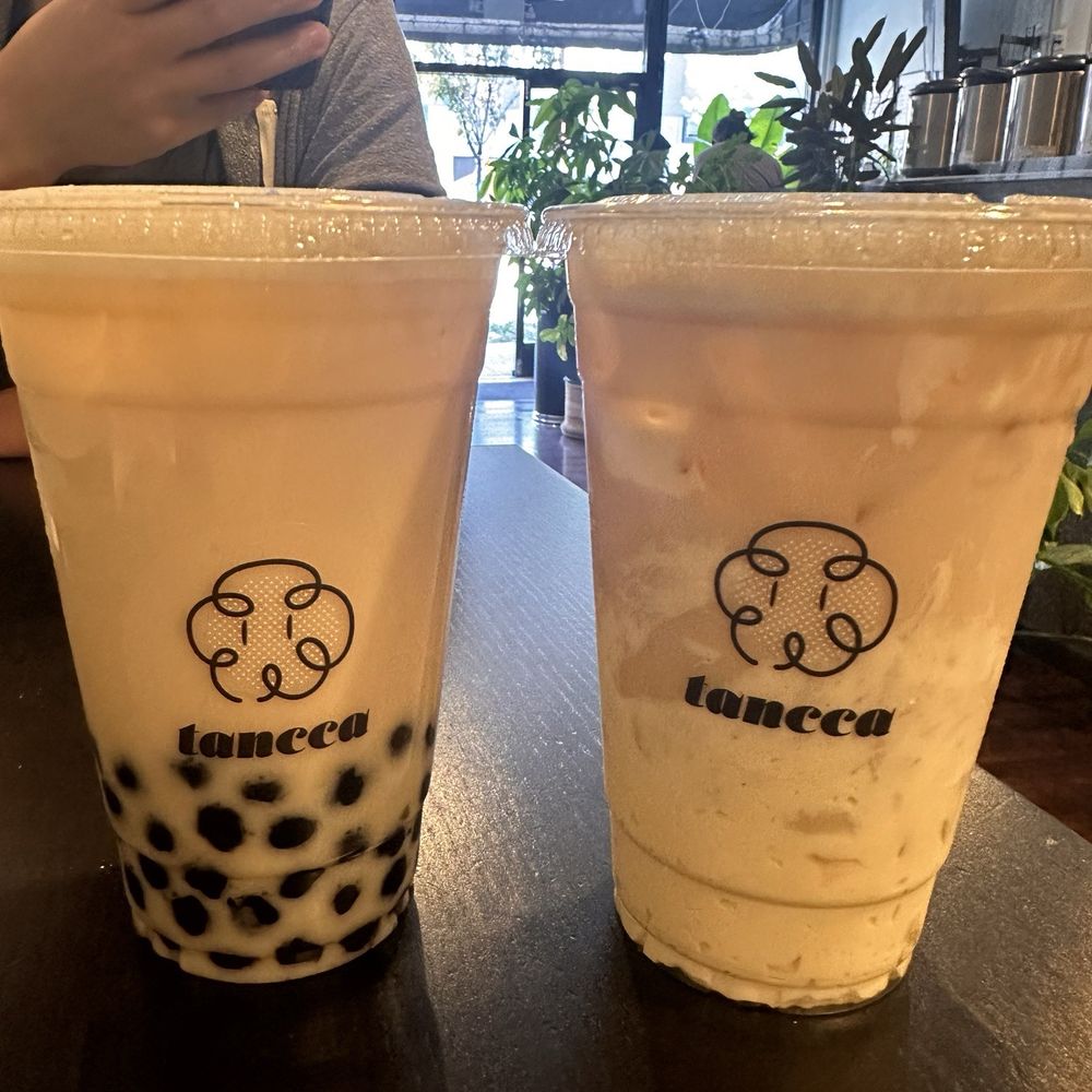 Tancca - Osmanthus Oolong Milk Tea with Boba White Peach Milk Tea with Puff Cream - Bubble Tea Near Me - San Francisco, California Tancca - Osmanthus Oolong Milk Tea with Boba White Peach Milk Tea with Puff Cream - Bubble Tea Near Me - San Francisco, California