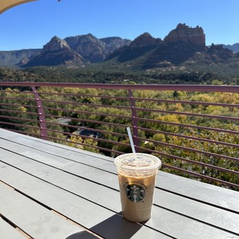 Java Cafe - Iced caramel macchiato with a view - Cafes Near Me - Sedona, Arizona Java Cafe - Iced caramel macchiato with a view - Cafes Near Me - Sedona, Arizona
