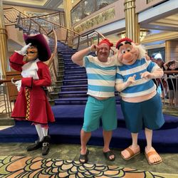 Adventurers Club Travel - Characters meet and greet on Pirates Night on the Disney Fantasy
